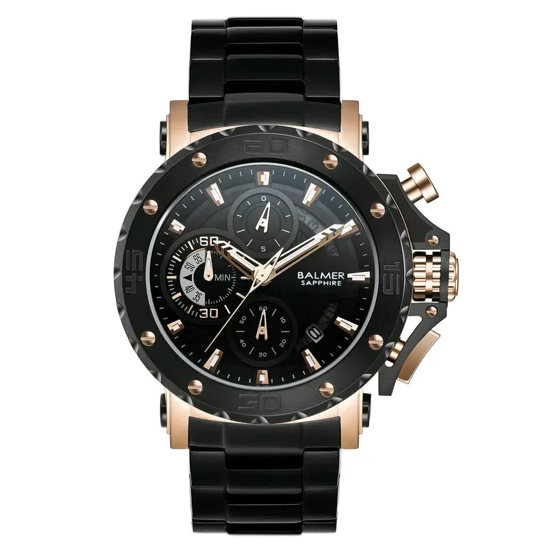 Jam Tangan Pria Balmer 7975 Chronograph Stainless Steel Original Quartz 1