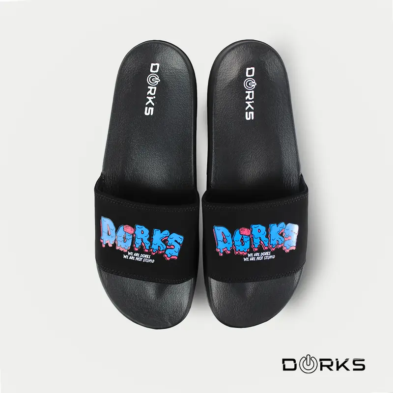 Dorks Sandal Slide Blue Set - Sandal Slop Casual Pria Wanita Original 5