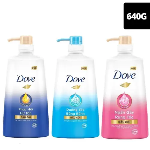 Dầu Gội Đầu Dove Phục Hồi Hư Tổn | Ngăn Gãy Rụng Tóc | Dưỡng Tóc Bồng Bềnh 640g