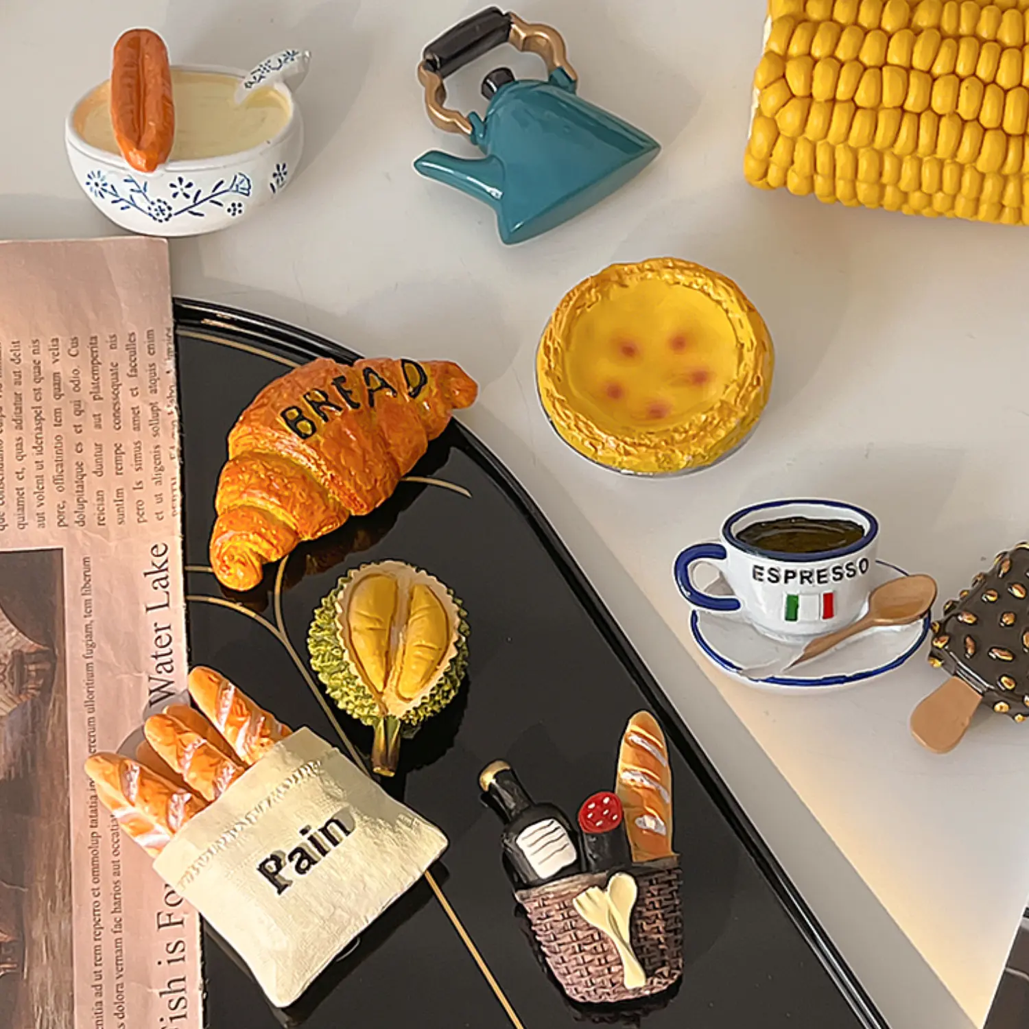 3D Simulation Food Refrigerator Sticker and Magnet Sticker Creative Personal Cute Good-looking Resin Magnetic Magnetic Stickers Decoration