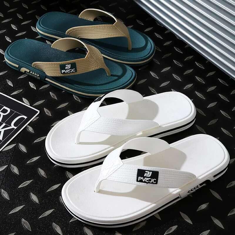 Product Introduction of Fashion Casual Flip ps Men Anti-slip Comfortable Beach Slippers Homewear Breathable Men's Outwear Slipper Home 2