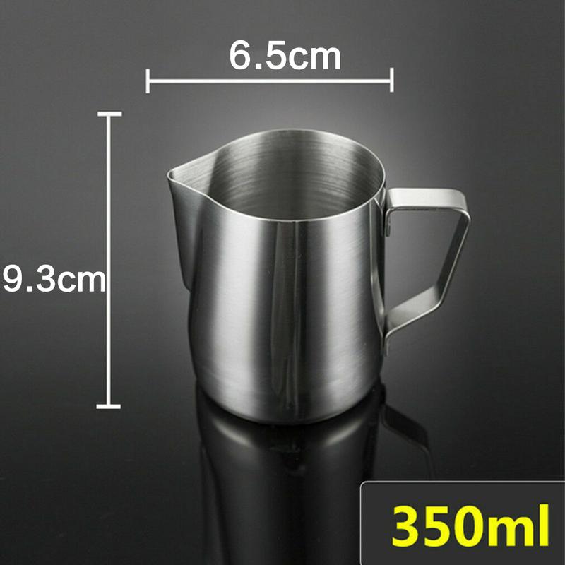 Product Introduction of 350/600ml Milk Jugs Fashion Stainless Steel Milk Craft Milk Frothing Pitcher Coffee Latte Frothing Art Jug Pitcher Mug Cup 12