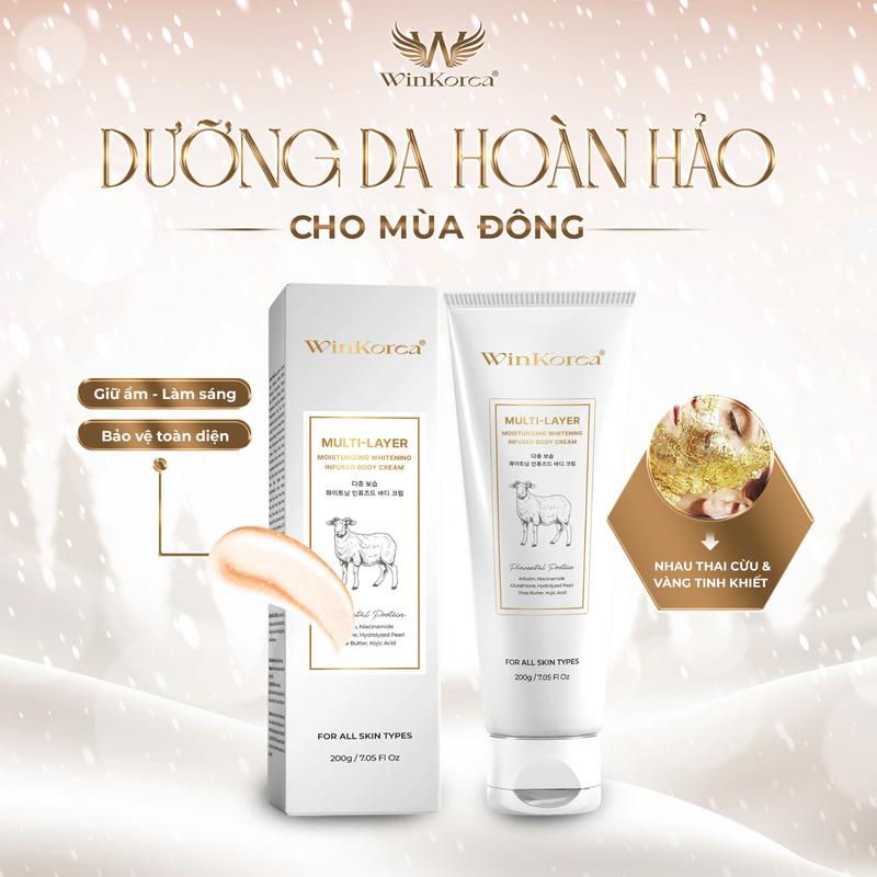 Kem Dưỡng Da Body Truyền Trắng Đa Tầng Thương Hiệu: WinKorea Nữ Collagen Whitening Skincare Dưỡng Ẩm Da