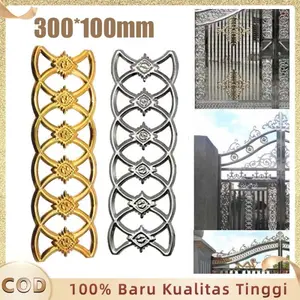 Ornamen Stainless Bunga Sambung Stainless Hiasan Pagar Rumah Bunga Besi 100x300mm