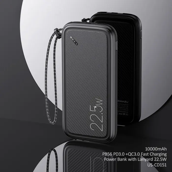 USAMS Powerbank PD Fast Charging Type C QC 3.0 22.5W 10000mAh Samsung