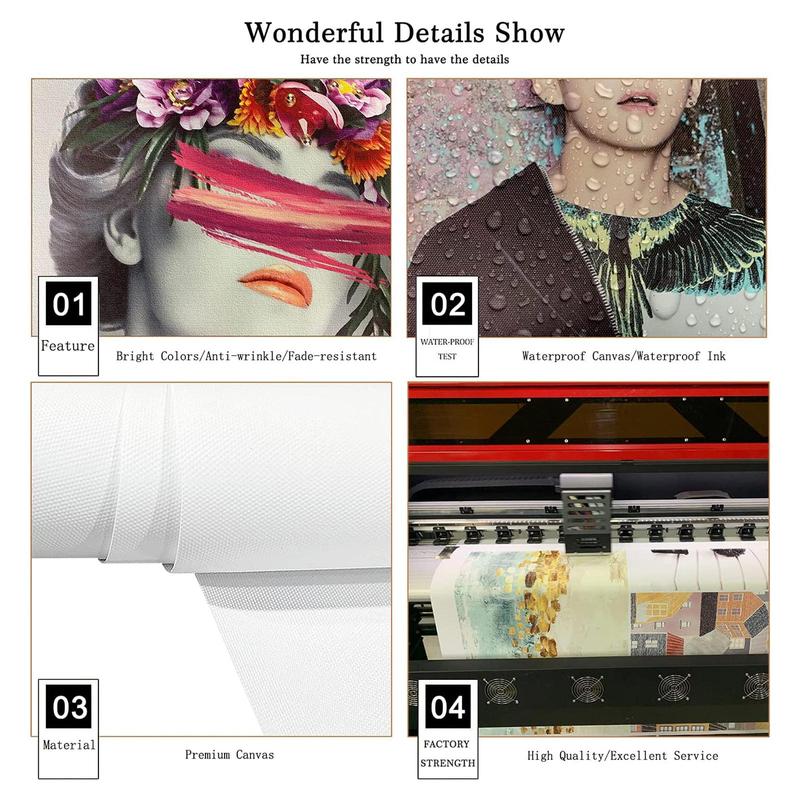 Fashionable Figure & Floral & Perfume Pattern Unframed Painting, 6 Counts Home Decor Trendy Canvas Wall Art Print Artist Posters, Bedroom Decorations 6