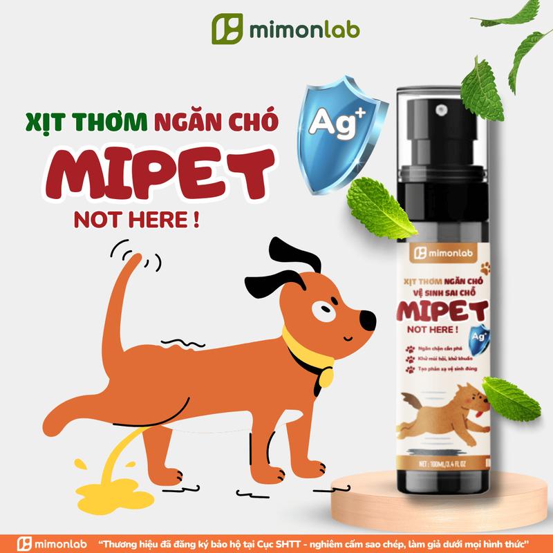 Xịt Thơm Tinh Dầu Xua Đuổi Chó MIPET NOT HERE ! Chai 100ml, Xịt Phòng Ngăn Chó Cắn Phá, Phóng Uế Sai Chỗ Chai 100ml 0
