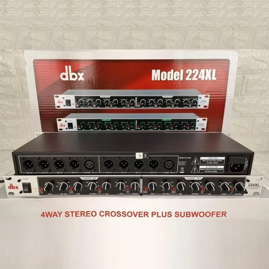Crossover dbx 224XL 4 way + SUBWOOFER GRADE A Mixer Amplifier