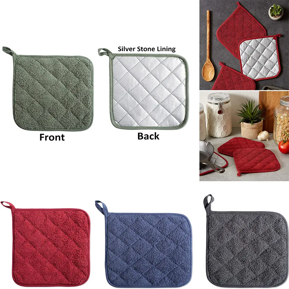 Pot holder hot pads Pot holders Easy to clean 5 colors Cooking and baking Cotton kitchen basic for Home kitchen Professional chef