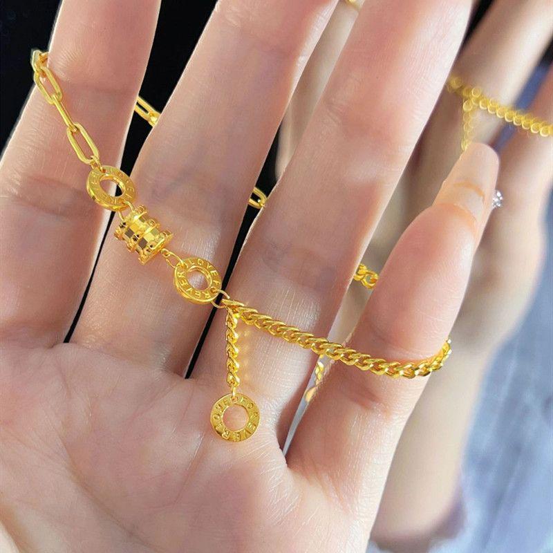Product Introduction of Gold Bracelet 999 Pure Gold Small Waist Bracelet Fashionable All-Match High-Grade Pure Gold Jewelry New Gift 10