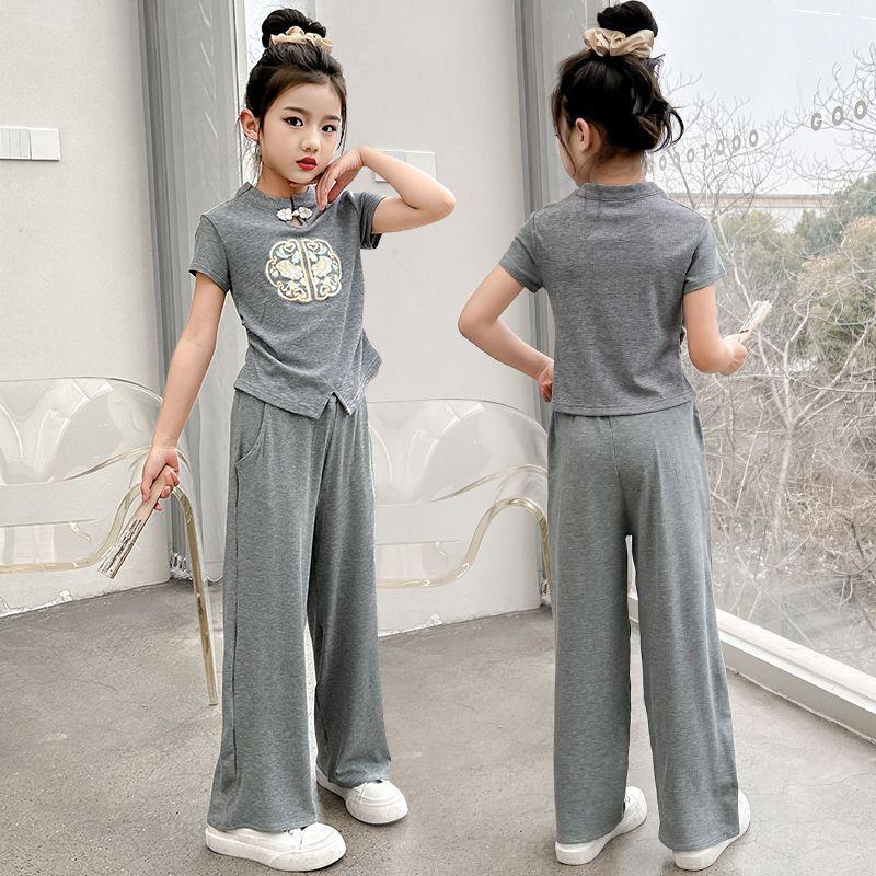 Product Introduction of Quần Áo Trẻ Em, Thoải Mái, Bộ Đồ Mùa Hè Cho Bé Gái, Hàng Mới Về 2024, Dành Cho Trẻ Em Trung Và Lớn, Phong Cách Trung Quốc, Bộ Đồ Hai Mảnh ngắn Tay, Thời Trang, Thích Hợp Cho Mùa Hè 8