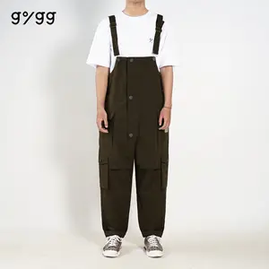 Gigg - Text - Jumpsuit Olive - Overall Cowok Cargo - Baju Kodok Pria