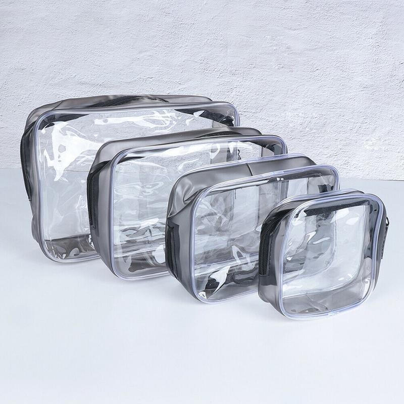 Product Introduction of 4 Size Transparent Cosmetic Bag PVC Women Zipper Makeup Bags Travel Wear Resistant Organizer Storage Toiletry Bag 19