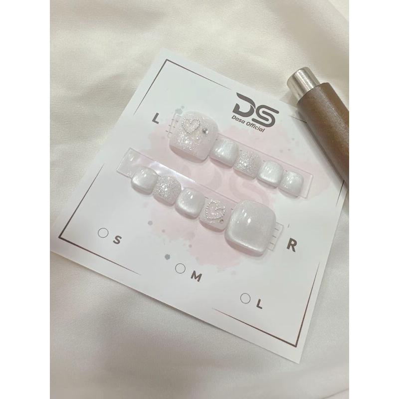 Móng giả cho chân MIX MÀU nail box chân thiết kế GIÁ RẺ đơn giản sang trọng tặng keo dán móng MC040