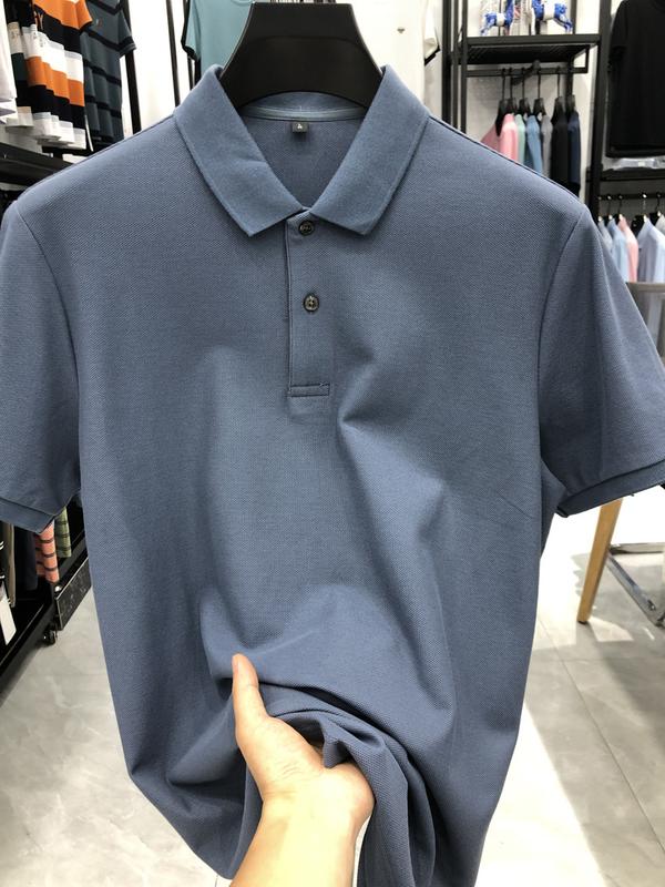 Product Introduction of Boxy cropped polo shirts plaid summer high-end men's polo shirt short sleeve cotton polo collar casual high-grade shirt top men's T-shirt Tropical Human 21