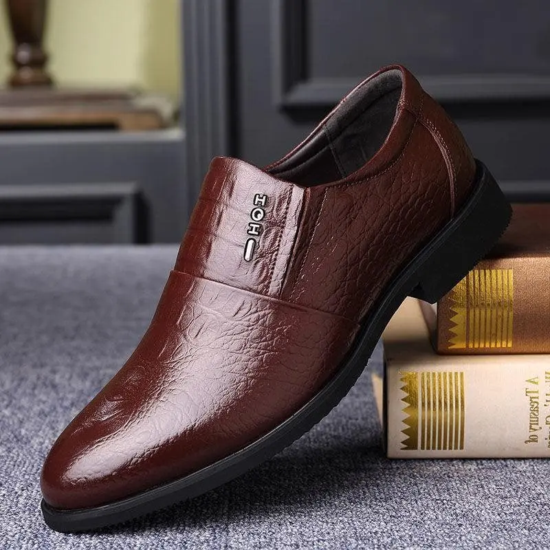 Giày Da, Họa Tiết Cá Sấu, Dành Cho Nam Giới, Thanh Niên Và Công Sở Thường Ngày, Kiểu Lười, Dễ Phối Đồ, Trang Phục Trang Trọng, Thoáng Khí, Phong Cách Anh