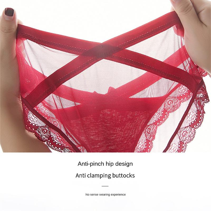 Product Introduction of Quần Lót Ren Không Đường May, Quý Cô, Cạp Thấp, Lưới Thoáng Khí, Quần Lót Tam Giác Nữ, Siêu Mỏng, Thân Thiện Với Làn Da, Dành Cho Nữ Voi Voan 23