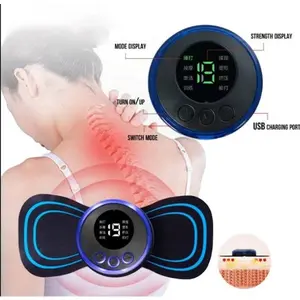 Alat Pijat Mini EMS Terapi Massager Pinggang Portable Leher Elektrik Pemijat Punggung Otot Pereda Sakit