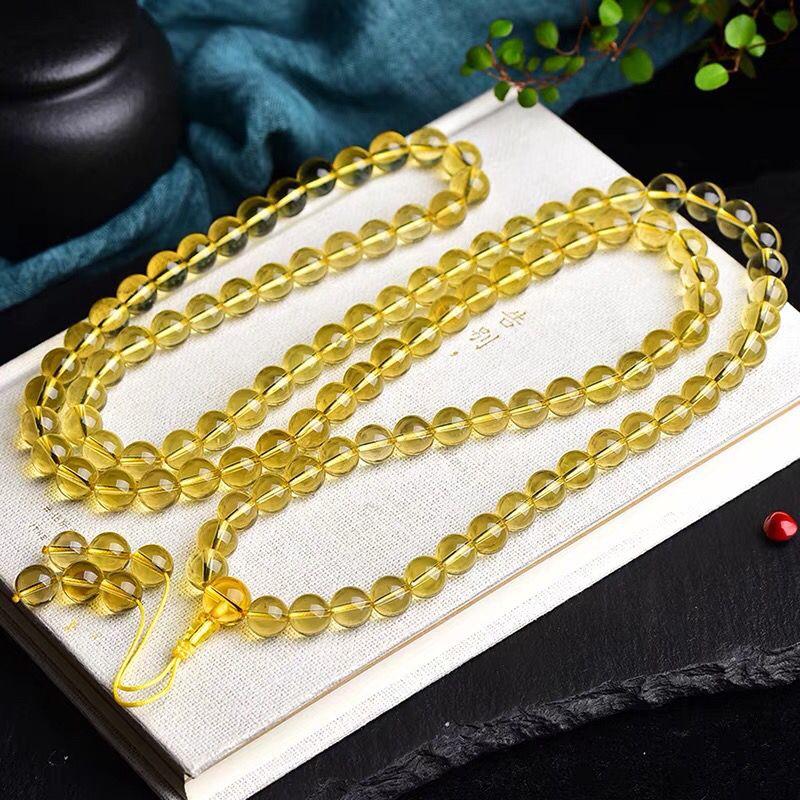Vòng Tay Chuỗi Hạt, Citrine Chanh Tự Nhiên, 108 Hạt, Dành Cho Phụ Nữ Và Nam Giới, May Mắn, Công Việc Thịnh Vượng, Đồ Trang Sức Nam Và Nữ, Vòng Tay Nhiều Vòng, Đồ Trang Trí 2