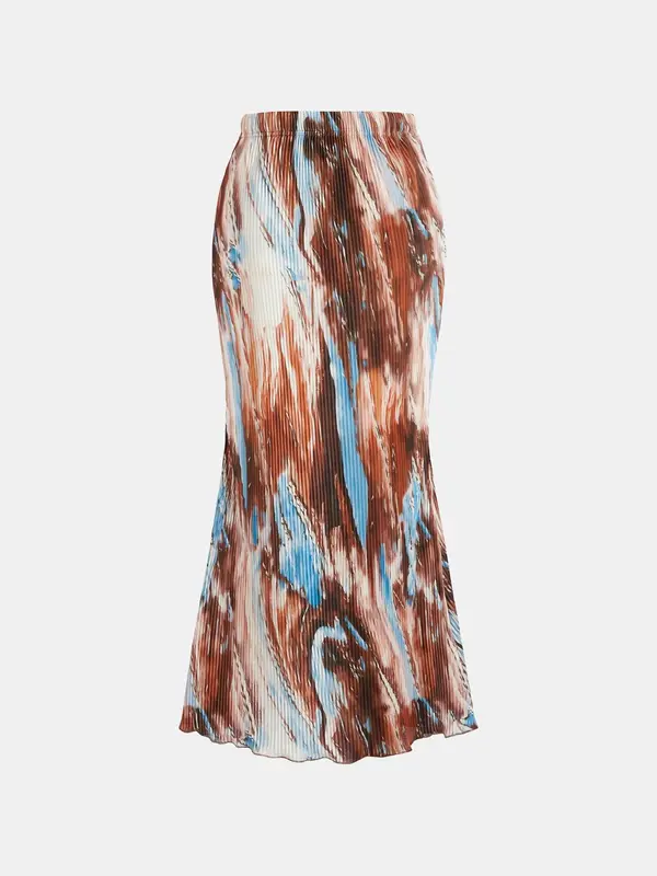 YOZY All Over Print Elastic Waist Skirt, Elastic Waist Mermaid Casual Fashion Skirt, 2024 Women's Wear for All Seasons 7