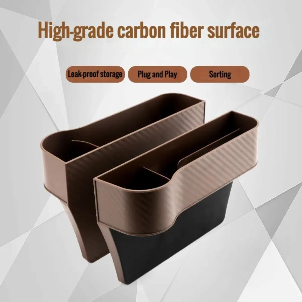 1/2 PCS Car Storage Box Organizer Universal Car Seat Organizer Card Phone Holder Pocket Seat Gap Slit Pocket Catcher Organizer