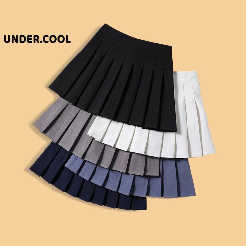 Chân Váy xếp ly UNDERCOOL Tenis Lưng Cao Kiểu Tennis Skirt Chất Tuyết Mưa CV05