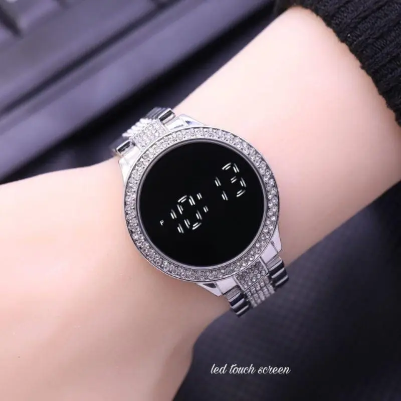 BISA COD JAM TANGAN FASHION IMPORT LAYAR SENTUH WANITA FULL DIAMOND