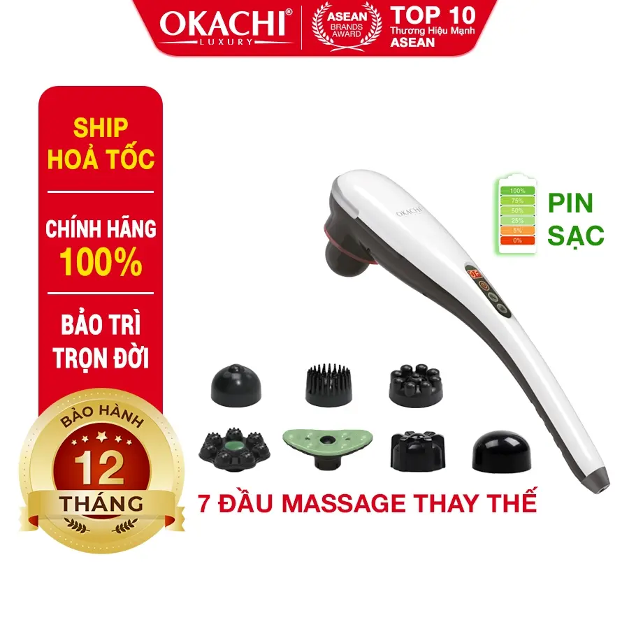 Máy massage cầm tay OKACHI JP-650E (Pin sạc)