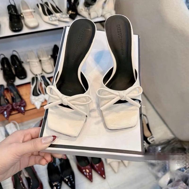  Giày cao gót da bóng sang chảnh   from chuẩn size  bản ngang phối nơ Tầng xinh gót cao 7cm dành cho nàng đi tiệc đi chơi TP-101 DÉP CAO GÓT NỮ 