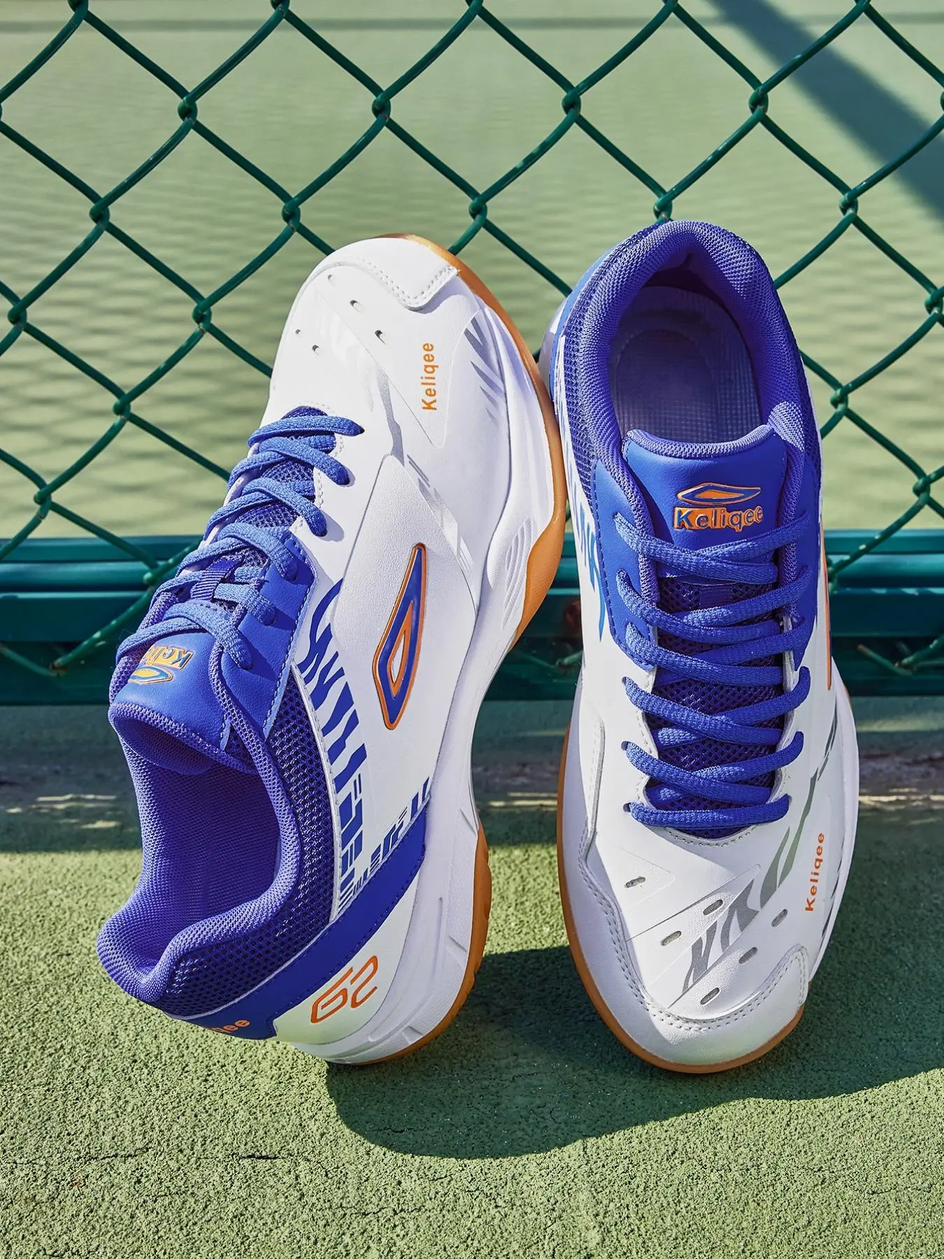 Men's Colorblock Letter Print Lace Up Badminton Shoes, Sporty Breathable Comfortable Shoes, Non-slip Badminton Training Shoes for Men