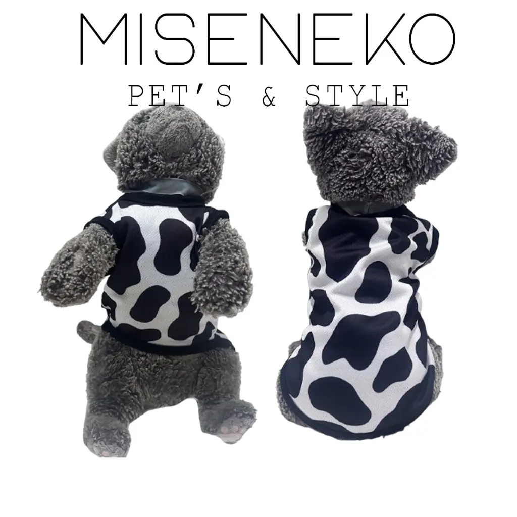 Baju Kucing Lucu Murah Motif Sapi Cowo Cewe Jantan Betina Hewan Kecil
