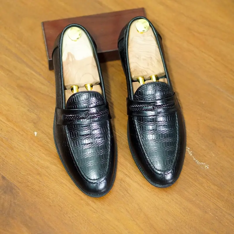 Giầy nam da bò vân sần bắp I Mã GHA006I Bảo hành 12 tháng I Mũi Tròn I Đế cao su I Shoes GiàY 5