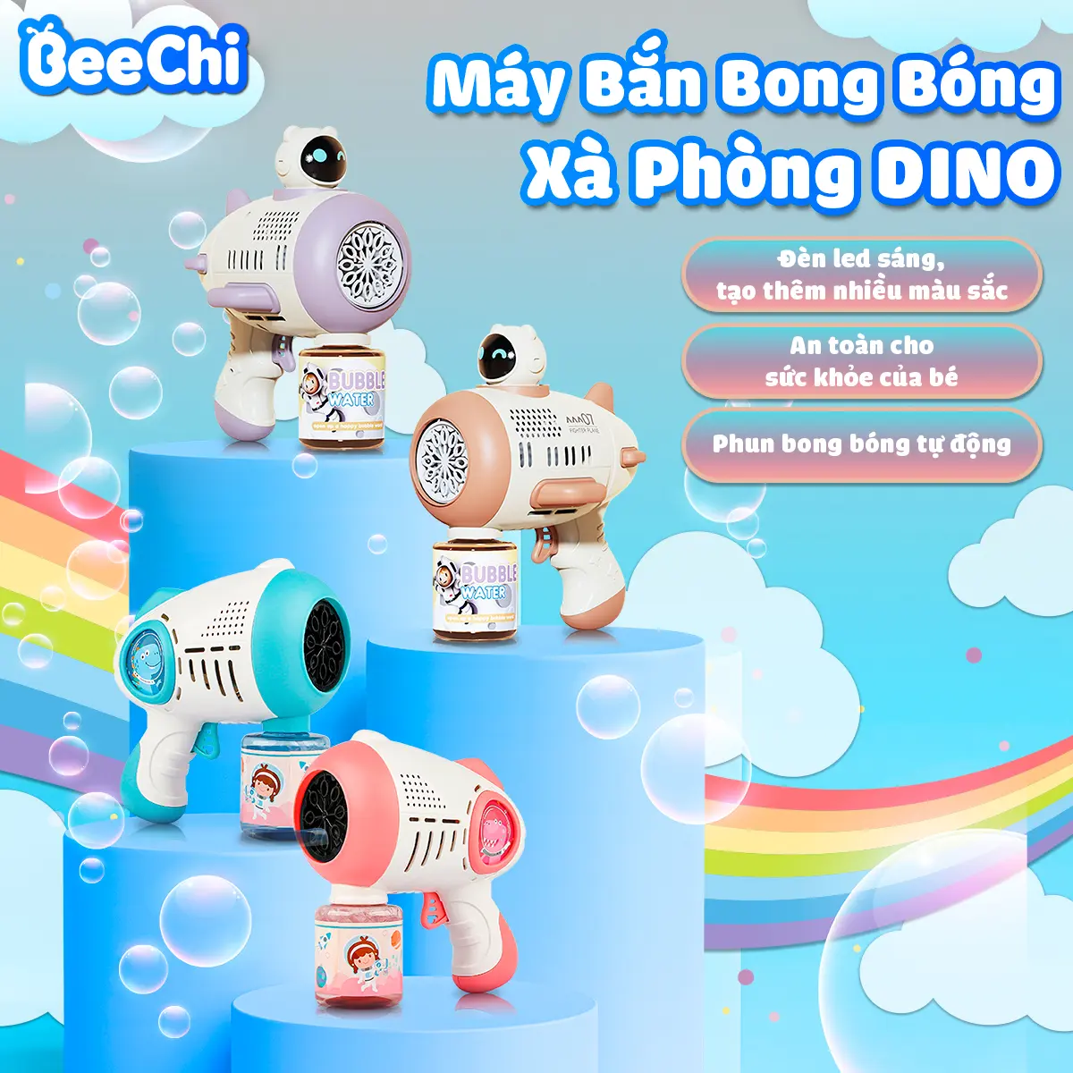 Máy bắn bong bóng Dino cao cấp