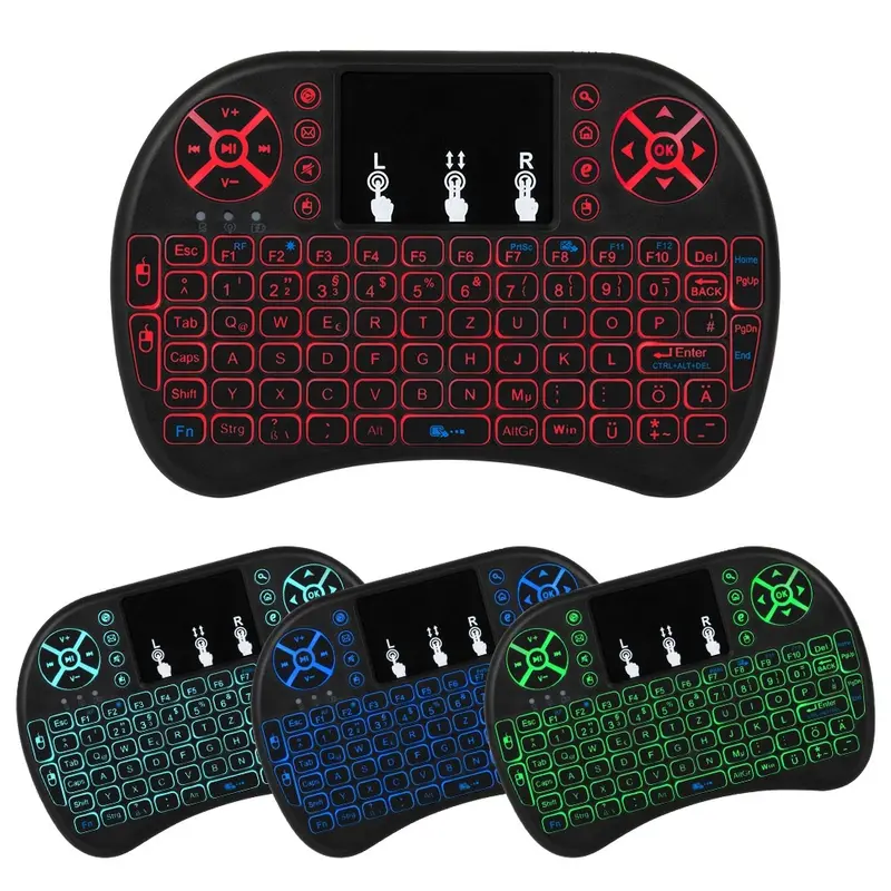 Bàn phím kiêm chuột mini cảm ứng không dây I8 cho Ps4 / Google / Android / Tv Box / chơi game Chơi Điện Tử 3