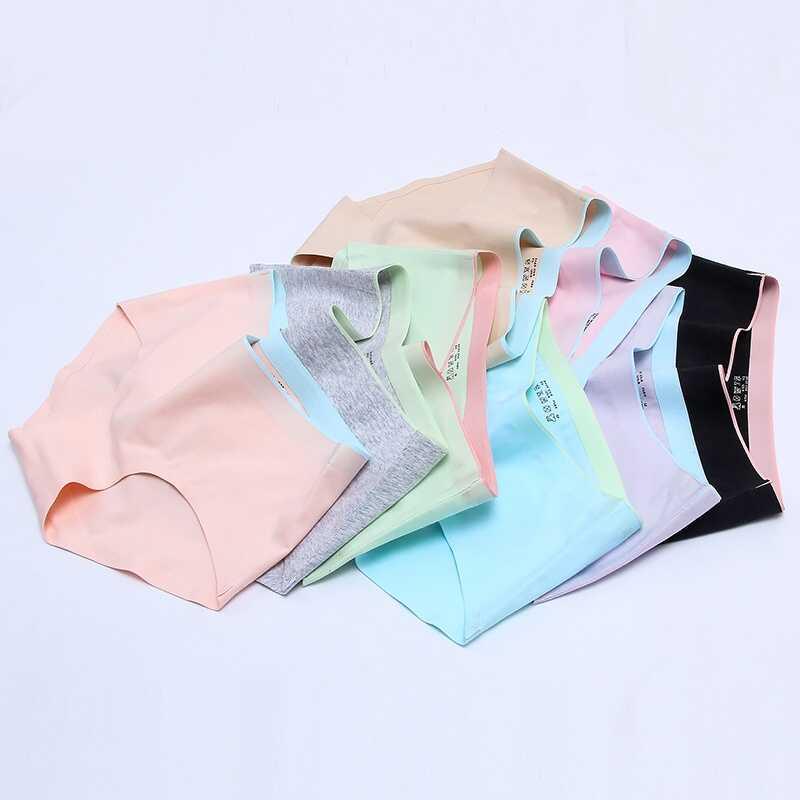 Product Introduction of Pure cotton seamless mid waist antibacterial sexy women's panties 5
