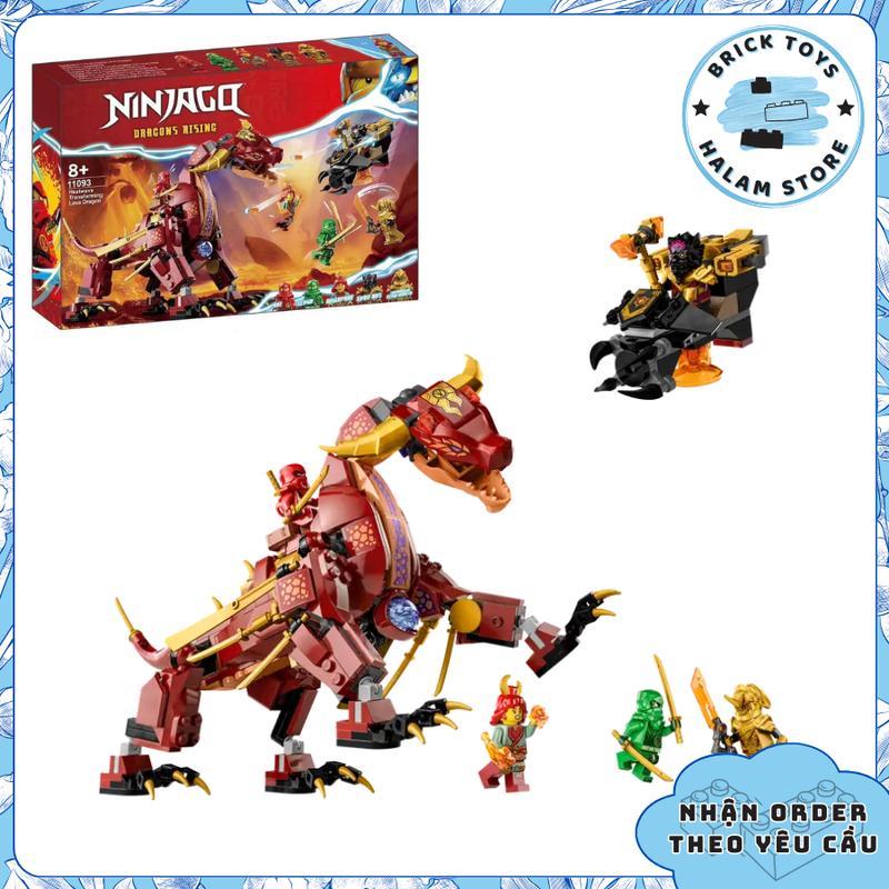 [BẢN ĐEP] Đồ chơi lắp ráp Ninjago Dragons Rising 11093 Lava Dragon - Mô hình Ninjagocity Rồng lửa nham thạch