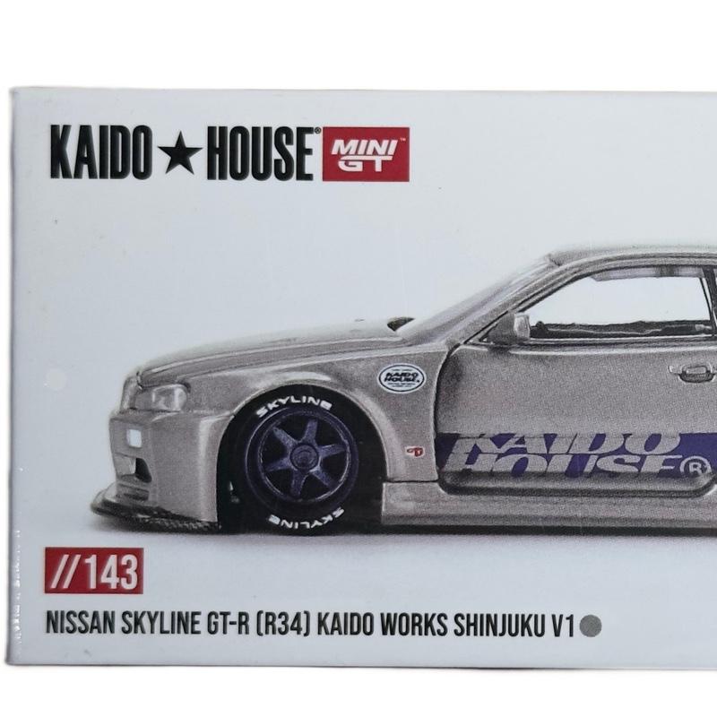  Xe mô hình Mini Gt x KAIDOHOUSE NISSAN SKYLINE GT-R  R34  KAIDO WORKS SHINJUKU V1 