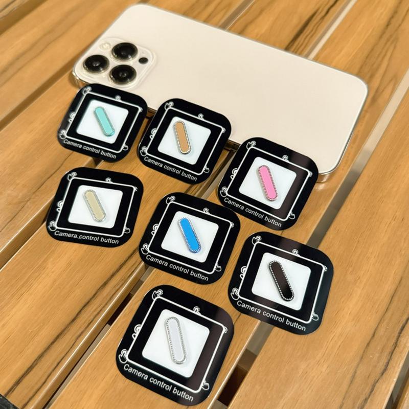 Miếng Dán Nút Quay Phim Kim Cương Lấp Lánh, Dành Cho iPhone 16 Pro Max, 16 Pro, 16 Plus Và 16, Nút Tụ Đảo Thông Minh Nhạy Cảm, Có Điều Khiển Camera, Thiết Kế Lấp Lánh 2