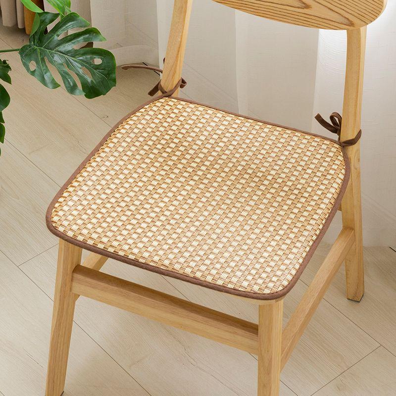 Rattan Seat Cushion Summer Office Long Sitting Cool Mat Home Non-slip Living Room Chair Pad Stool Pad Student Butt Pad 8