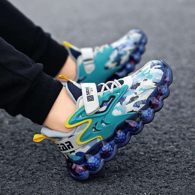 【SOFEISTORE】 Sepatu Anak Laki Laki Sneakers Casual sports musim panas baru anak laki-laki bersol lembut berpori-pori dan berpori-pori untuk anak perempuan 8
