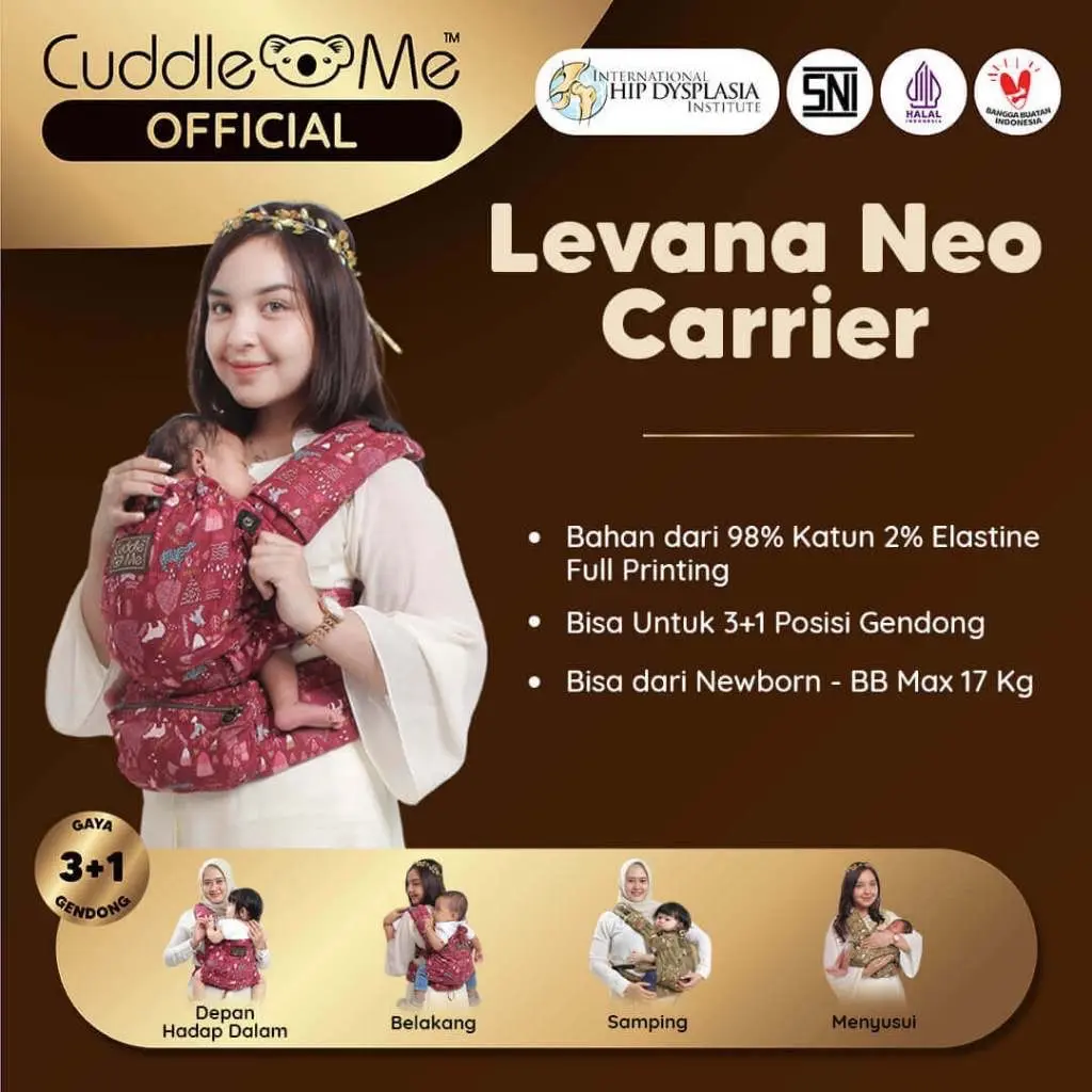 [COD Bonus Hadiah] Gendongan CuddleMe Levana Carrier Gendongan Newborn Mshape