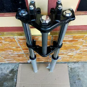 shock depan tiger lama pnp gl pro cb honda Megapro pnp honda set as tabung kanan kiri plus segitiga atas bawah - Tiger lama