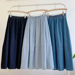 Rok Jeans Jumbo SIGAR Polos Santai // Rok Panjang jeans Jumbo SIGAR murah