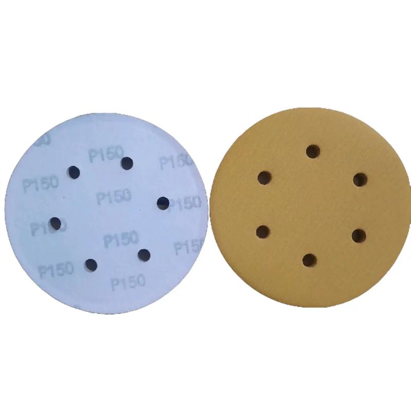 Combo 50 tờ Nhám tròn 6in có lỗ (150mm) dùng cho máy chà nhám tròn đế lông (gai)