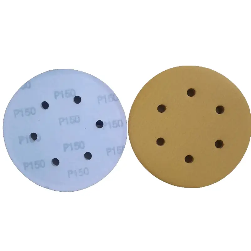Combo 50 tờ Nhám tròn 6in có lỗ (150mm) dùng cho máy chà nhám tròn đế lông (gai) 0