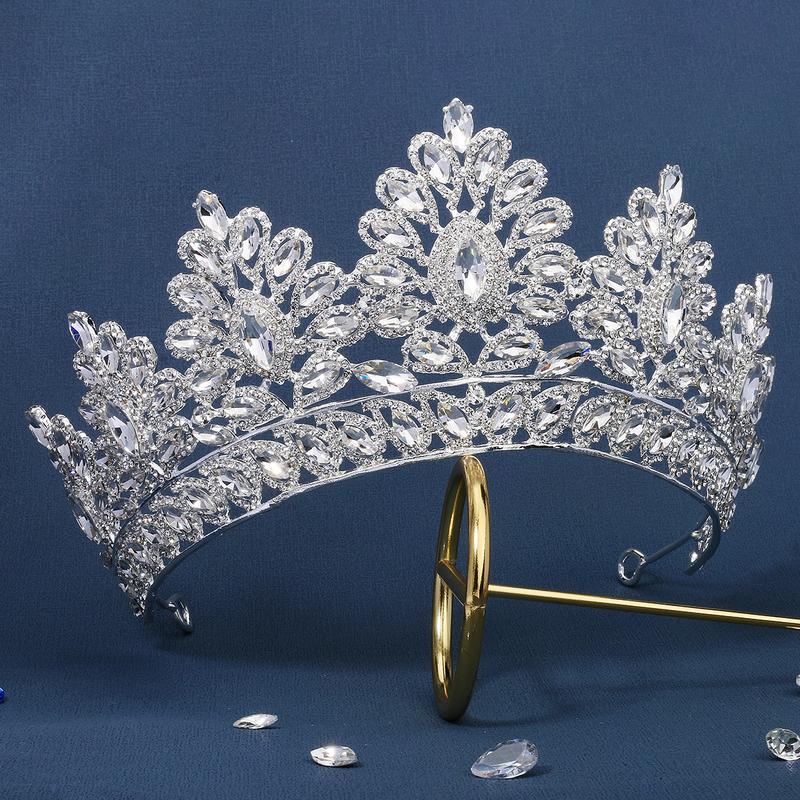 Product Introduction of Quality   Bridal Wedding Dressing    Baroque Royal  Crown  Pageant Tiaras Crown Molding Headpieces For Queens and King Female Anniversary Birthday Metal Coating  Women  Prom Diadem  Hair Accessories 35