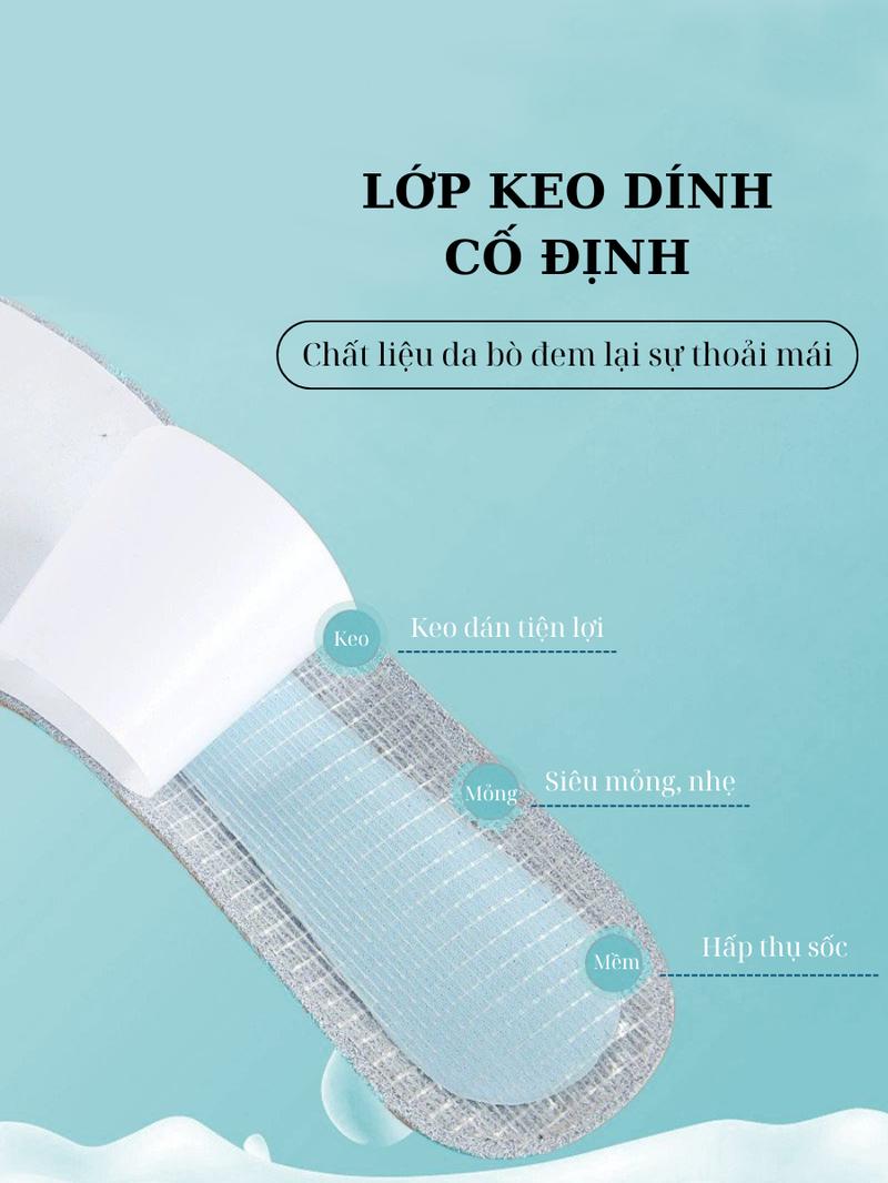 Product Introduction of Lót Giày Nữ Da Bò Thật MINSU M4030 Miếng Dán Lót Giày Cao Gót Bằng Da Bò Thấm Hút Mồ Hôi, Chống Trượt Dành Cho Nữ Leather 8