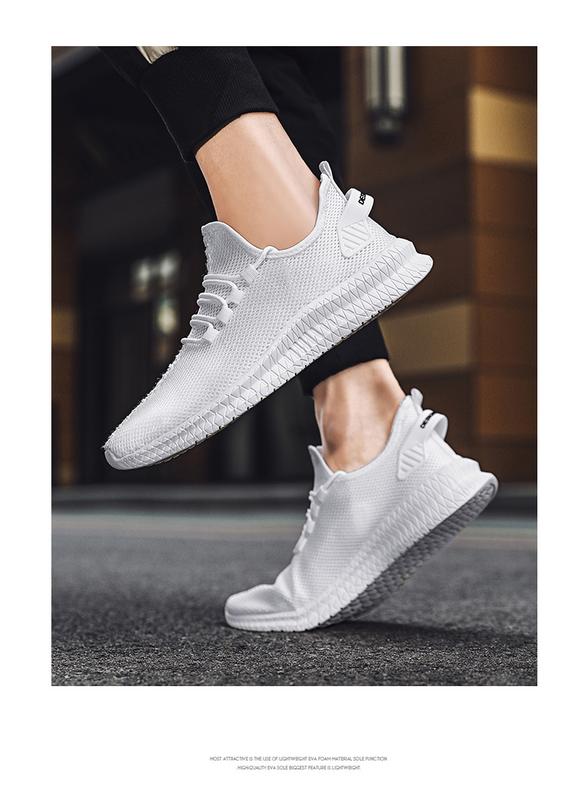 Product Introduction of Summer men's sports shoes breathable white men's sports shoes fashion light black walking. 59
