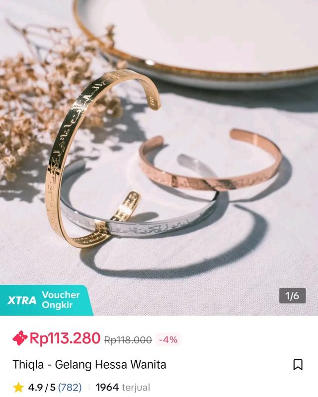 TEBUS MURAH: Gelang Sultana + Gelang Hessa Rose Gold - INFO Penting: Tanpa Pouch & Lap Pembersih Thiqla 3