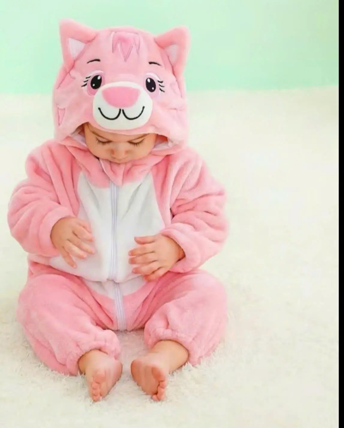body lông nhung hình thú Mèo Hồng dành cho bé từ 4-30kg Voi